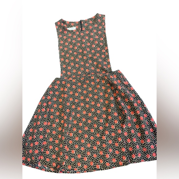 Chic Floral Sleeveless Dress - Black and Pink - Picture 1 of 3